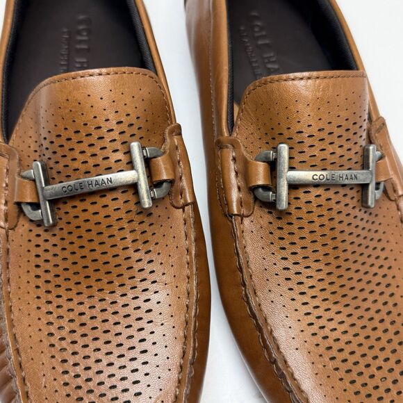 Cole Haan Garland Laser Bit Driving Loafers In Tan Sz 8.5 New display picture 3